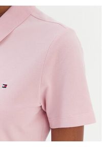 TOMMY HILFIGER - Tommy Hilfiger Polo 1985 WW0WW43225 Różowy Slim Fit. Typ kołnierza: polo. Kolor: różowy. Materiał: bawełna #3