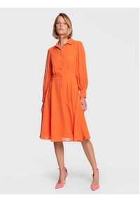 Fracomina Sukienka koszulowa FS23SD2003W41201 Pomarańczowy Regular Fit. Kolor: pomarańczowy. Materiał: syntetyk. Typ sukienki: koszulowe #4