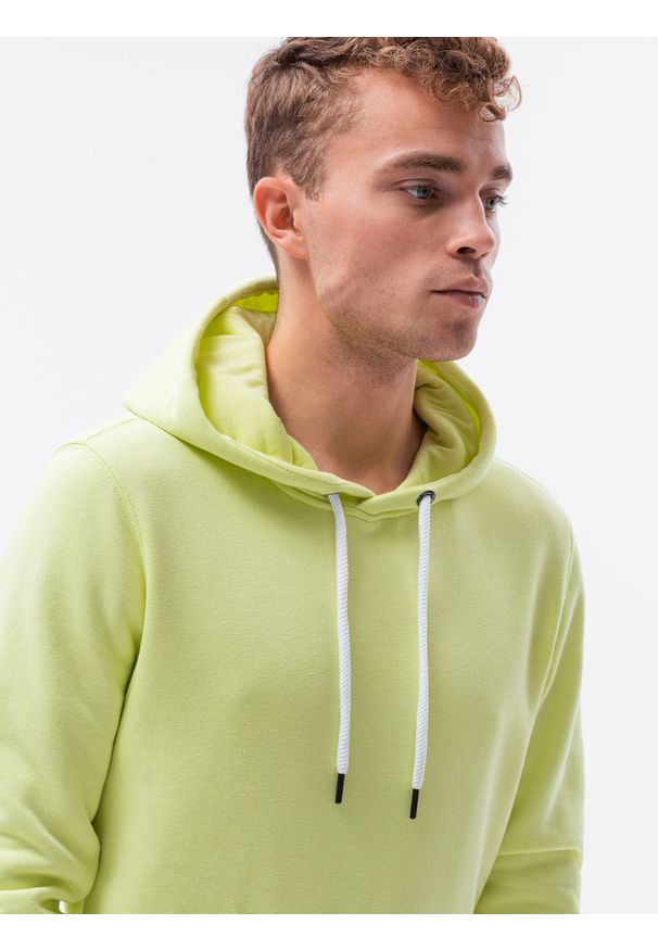 Żółta bluza Ombre Clothing z kapturem, klasyczna