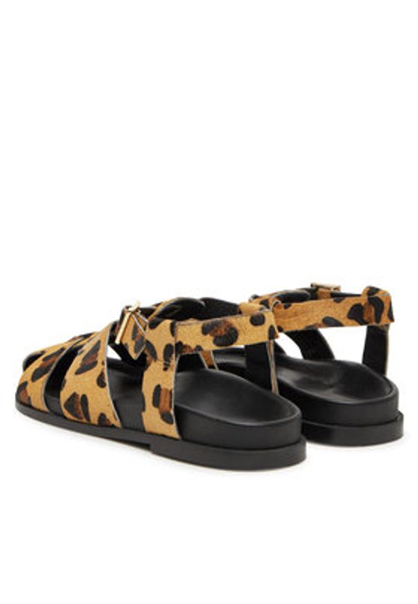 Bronx Sandały 85083-P Brązowy. Kolor: brązowy. Materiał: skóra