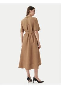 Marella Sukienka koszulowa Detto 2615221082 Brązowy Regular Fit. Kolor: brązowy. Materiał: wiskoza. Typ sukienki: koszulowe #3