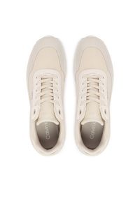 Calvin Klein Sneakersy Eva Runner Lace Up Mat Mix YW0YW02016 Beżowy. Kolor: beżowy. Materiał: materiał #3