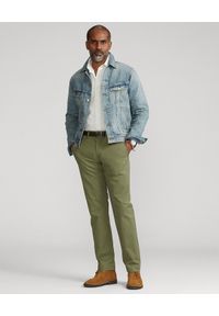 Ralph Lauren - RALPH LAUREN - Jeansowa kurtka Trucker. Typ kołnierza: polo, kolnierz wykładany. Kolor: niebieski. Materiał: jeans. Długość rękawa: długi rękaw. Długość: długie. Wzór: aplikacja, paski #5