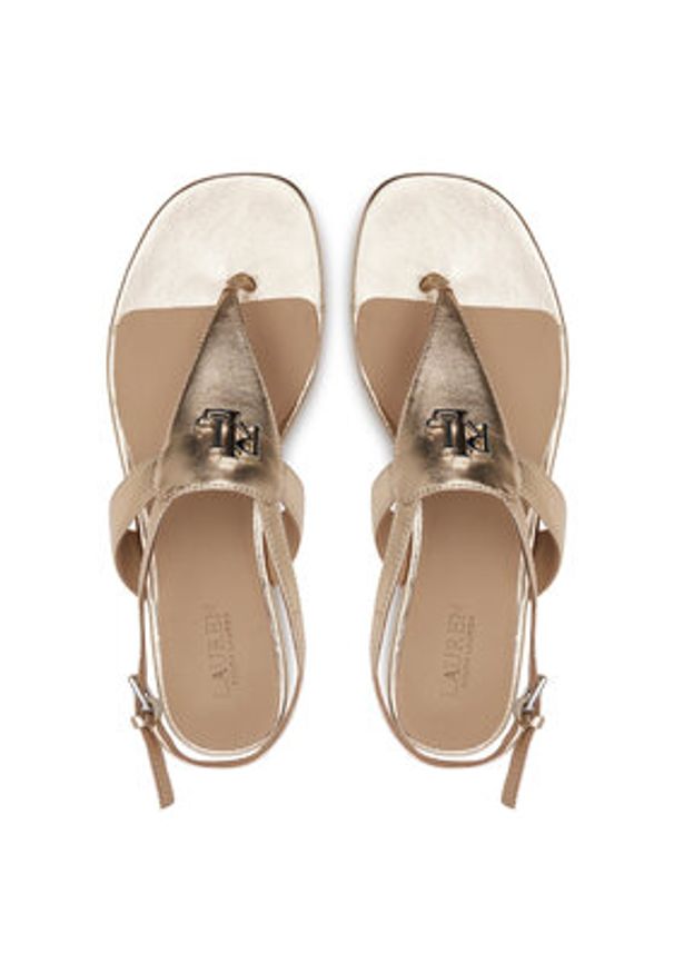 Lauren Ralph Lauren - LAUREN RALPH LAUREN Sandały Everley 802970532001 Złoty. Kolor: złoty. Materiał: skóra