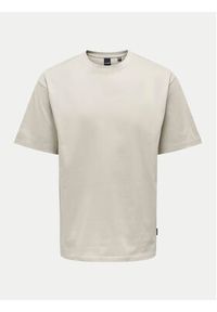 Only & Sons T-Shirt Fred 22022532 Beżowy Relaxed Fit. Kolor: beżowy. Materiał: bawełna #5