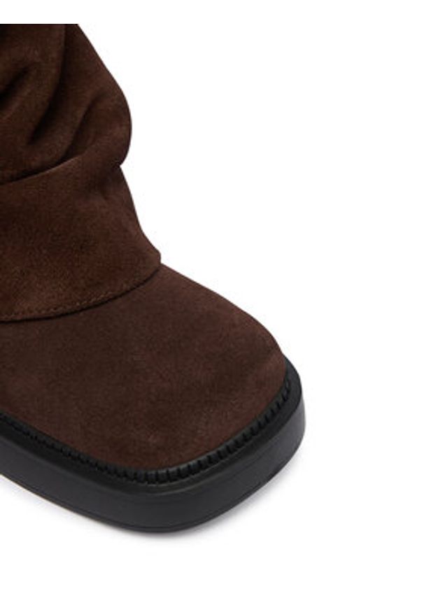 Bronx Botki Harl-Eyy 47648-OC Brązowy. Kolor: brązowy. Materiał: zamsz, skóra