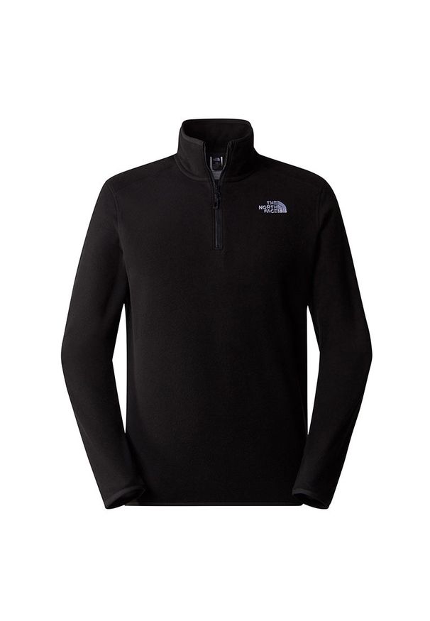 Bluza The North Face 100 Glacier 1/4 Zip Fleece 0A855W4H01 - czarna. Kolor: czarny. Materiał: polar, poliester, dzianina. Styl: klasyczny. Sport: narciarstwo