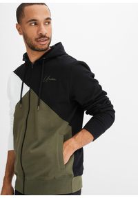 bonprix - Bluza rozpinana z kapturem z bawełny organicznej. Typ kołnierza: kaptur. Kolor: czarny. Materiał: bawełna #3