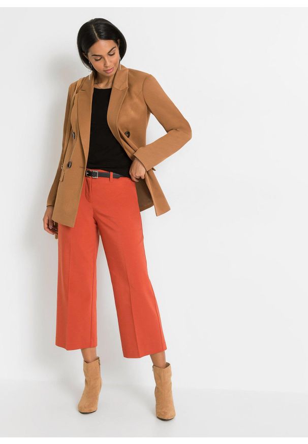 bonprix - Żakiet. Kolor: brązowy. Styl: elegancki