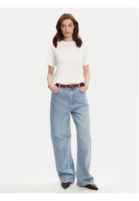 TOMMY HILFIGER - Tommy Hilfiger T-Shirt UW0UW05763 Biały Regular Fit. Kolor: biały. Materiał: bawełna