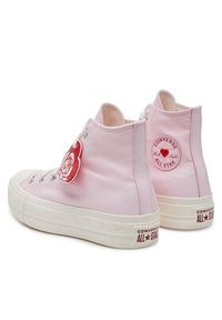 Converse Trampki Chuck Taylor All Star Lift Platform Hearts A13652C Różowy. Kolor: różowy. Materiał: materiał. Obcas: na platformie #3