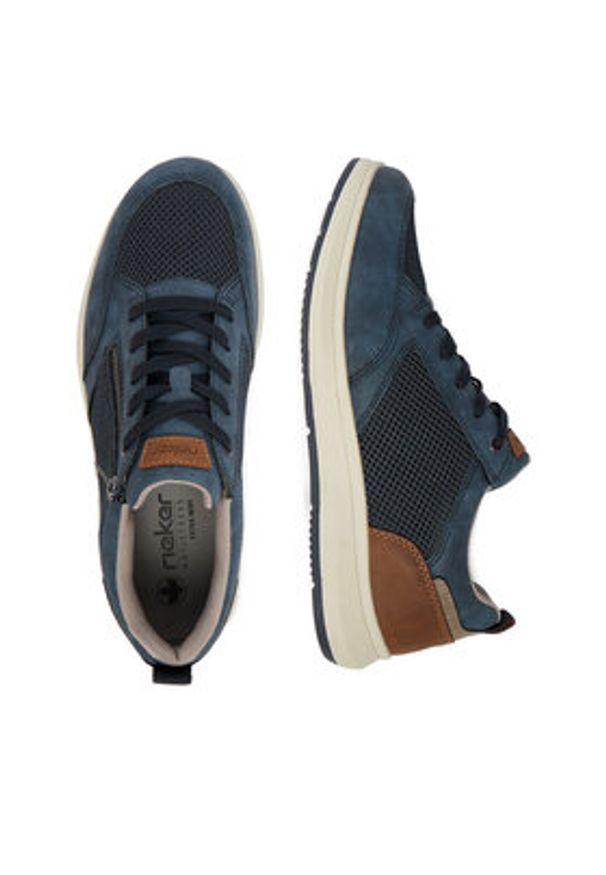 Rieker Sneakersy 16901-14 Granatowy. Kolor: niebieski. Materiał: materiał