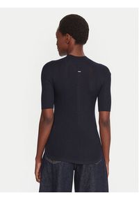 BOSS Golf Faleri 50542885 Granatowy Regular Fit. Typ kołnierza: golf. Kolor: niebieski. Materiał: wełna #4