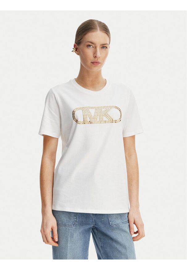 MICHAEL Michael Kors T-Shirt MS651SC97J Biały Regular Fit. Kolor: biały. Materiał: bawełna