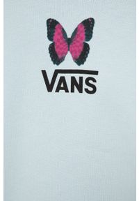 Vans bluza bawełniana dziecięca z kapturem z nadrukiem. Okazja: na co dzień. Typ kołnierza: kaptur. Kolor: niebieski. Materiał: bawełna. Wzór: nadruk. Styl: casual #2