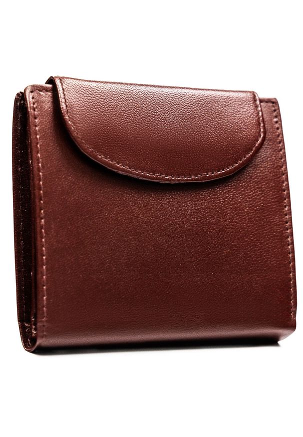 4U CAVALDI - Niewielki portfel damski ze skóry naturalnej w bordowym kolorze zamykany na zatrzask 4U Cavaldi N202-SCL-BL. Kolor: czerwony. Materiał: skóra