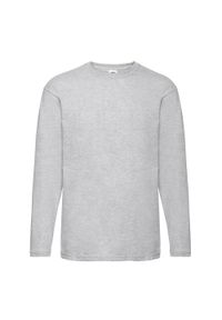 FRUIT OF THE LOOM - Koszulka Z Długim Rękawem Dla Dorosłych Unisex Valueweight. Kolor: szary. Długość rękawa: długi rękaw. Długość: długie