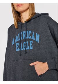 American Eagle Bluza 045-1455-1642 Granatowy Classic Fit. Kolor: niebieski. Materiał: bawełna