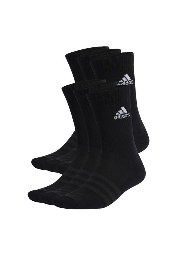 Adidas - Cushioned Sportswear Crew Socks 6 Pairs. Kolor: biały, czarny, wielokolorowy. Materiał: materiał. Sport: fitness