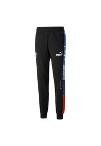 Puma - Męskie Spodnie Do Biegania MMS SDS BMW. Kolor: czarny. Materiał: dresówka