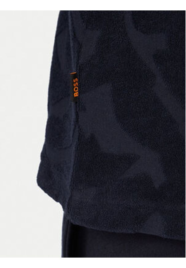 BOSS T-Shirt Flower 50559227 Granatowy Regular Fit. Kolor: niebieski. Materiał: bawełna