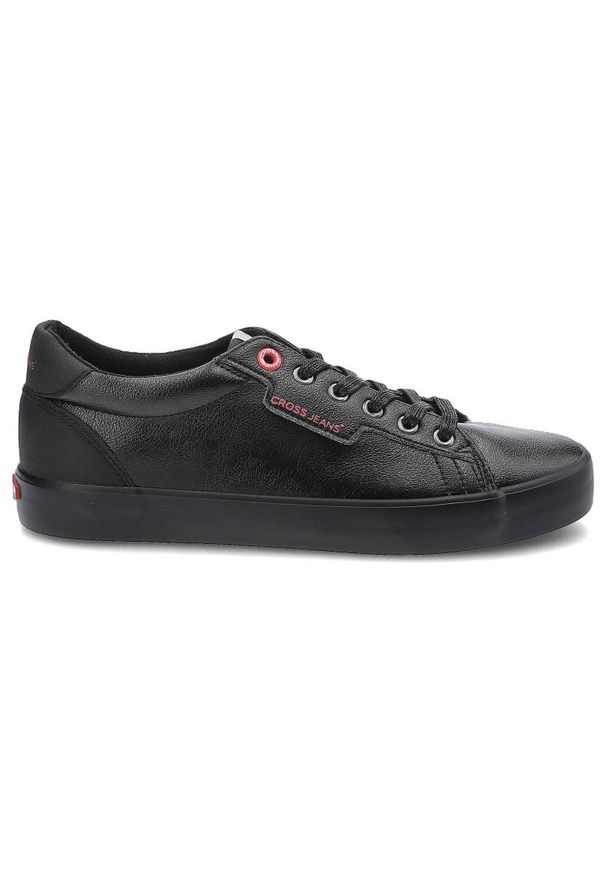 Czarne Trampki Cross Jeans Męskie Stylowe Buty. Okazja: na co dzień. Kolor: czarny. Materiał: materiał, skóra ekologiczna. Szerokość cholewki: normalna. Styl: elegancki