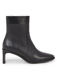 Calvin Klein Botki Curved Stil Ankle Boot 55 HW0HW01889 Czarny. Kolor: czarny. Materiał: skóra