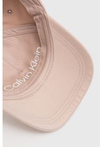 Calvin Klein czapka z daszkiem bawełniana kolor szary z aplikacją. Kolor: szary. Materiał: bawełna. Wzór: aplikacja #3