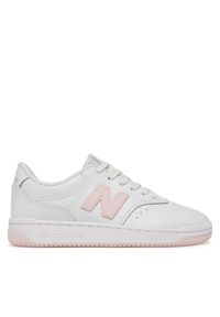 New Balance Sneakersy BBW80PNK Biały. Kolor: biały. Materiał: skóra