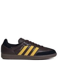 Adidas - Buty unisex adidas Originals Samba OG IH6813 - brązowe. Okazja: na co dzień. Zapięcie: sznurówki. Kolor: brązowy. Materiał: guma, skóra, syntetyk, zamsz. Szerokość cholewki: normalna #1