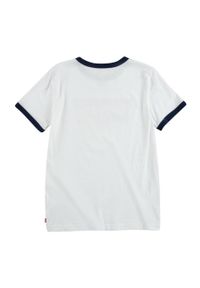 Levi's® - Levi's T-shirt dziecięcy kolor biały z nadrukiem. Okazja: na spotkanie biznesowe, na co dzień. Kolor: biały. Materiał: dzianina. Wzór: nadruk. Styl: biznesowy, casual
