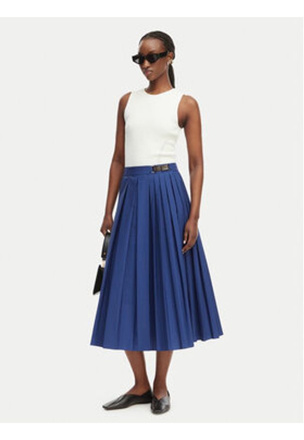 MAX&Co. Spódnica plisowana Gonna 2616101054200 Niebieski Regular Fit. Kolor: niebieski. Materiał: syntetyk
