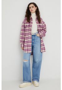 Lee - LEE 90S WORKWEAR OVERSHIRT DAMSKA KOSZULA DARK PLUM L46VAU33 112321189 #2