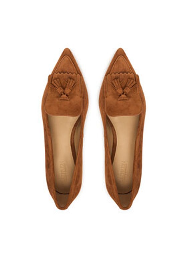 Lauren Ralph Lauren - LAUREN RALPH LAUREN Baleriny 802P04175002 Brązowy. Kolor: brązowy. Materiał: skóra, zamsz