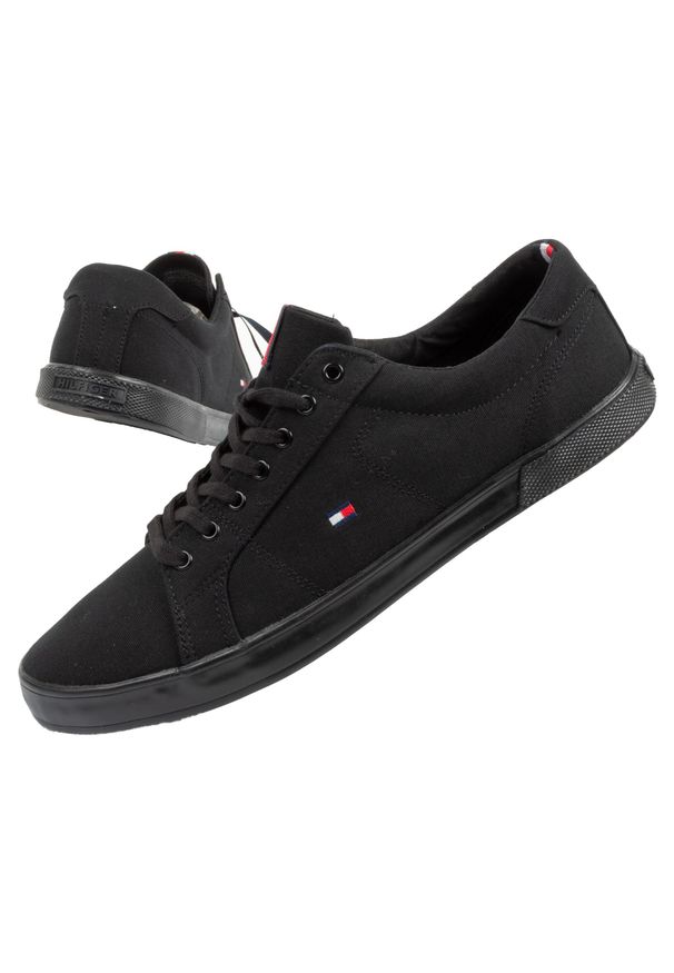 TOMMY HILFIGER - Buty trampki męskie Tommy Hilfiger [005960GJ]. Kolor: czarny