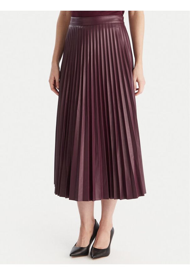 Vero Moda Spódnica z imitacji skóry Bella Holly 10319036 Fioletowy Regular Fit. Kolor: fioletowy. Materiał: skóra
