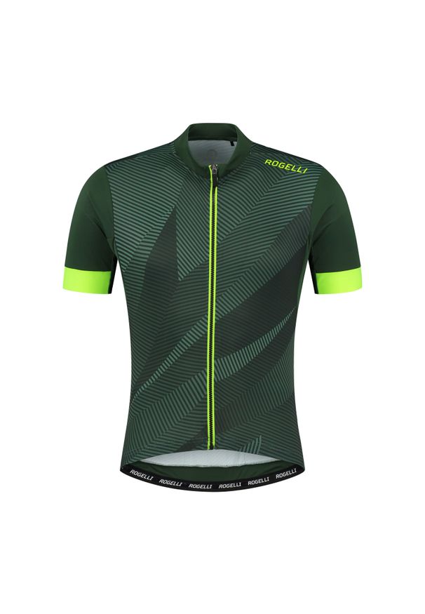 ROGELLI - Koszulka rowerowa męska Rogelli DUSK. Kolor: zielony, wielokolorowy, żółty