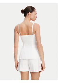 Guess Top W5GH0L WH5L2 Biały Regular Fit. Kolor: biały. Materiał: len #2