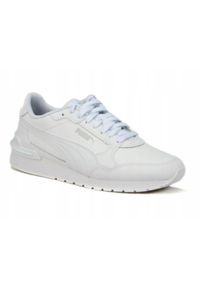 Buty na co dzień damskie Puma St Runner V4 Skóra. Okazja: na co dzień. Kolor: biały. Materiał: materiał, skóra, syntetyk