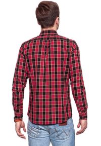 Wrangler - KOSZULA WRANGLER LS 1PKT BUTTON DOWN SALSA RED W5874NQWN 112129576. Typ kołnierza: button down. Materiał: materiał #8