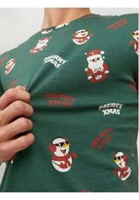 Jack & Jones - Jack&Jones T-Shirt Christmas 12221442 Zielony Regular Fit. Kolor: zielony. Materiał: bawełna