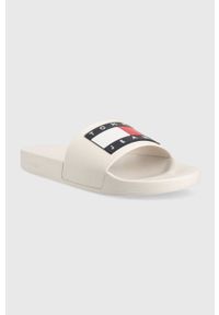 Tommy Jeans klapki POOL SLIDE ESS męskie kolor biały EM0EM01191. Kolor: biały. Materiał: guma #3