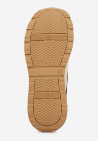 Born2be - Beżowe Sneakersy na Grubej Podeszwie z Perforacją i Tweedowymi Wstawkami Idaphyphe. Okazja: na co dzień. Kolor: beżowy. Materiał: jeans #5