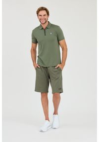 EA7 Emporio Armani - EA7 Zielona męska koszulka polo, Rozmiar L. Typ kołnierza: polo. Kolor: zielony #6