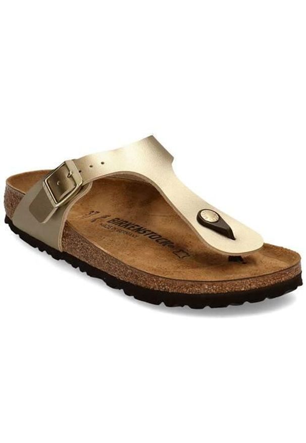 Japonki damskie Birkenstock Gizeh. Kolor: żółty. Materiał: materiał
