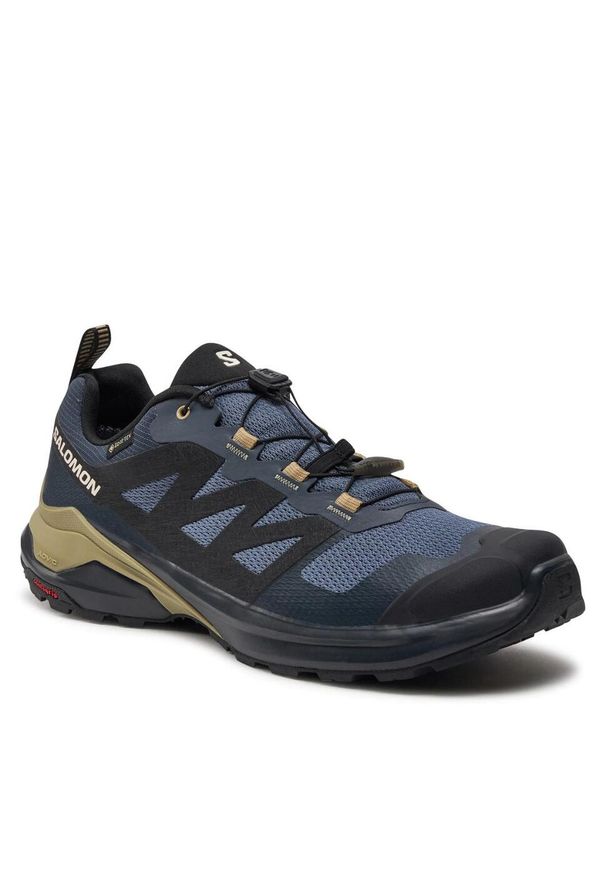 salomon - Buty do biegania męskie Salomon Trailowe X-adventure Gtx Gore-tex. Zapięcie: sznurówki. Kolor: wielokolorowy, szary, brązowy. Materiał: guma, materiał, tkanina, syntetyk. Szerokość cholewki: normalna
