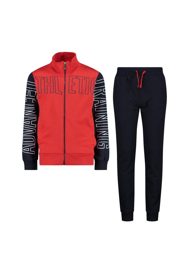 Dziecięcy dres CMP. Okazja: na uczelnię. Kolor: czerwony. Materiał: dresówka