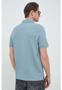 Guess polo bawełniane kolor niebieski gładki. Typ kołnierza: polo. Kolor: niebieski. Materiał: bawełna. Długość: krótkie. Wzór: gładki #2
