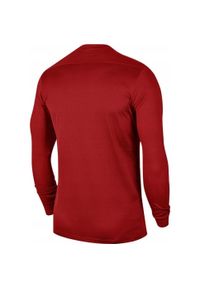 Nike - Męska Koszulka Z Długim Rękawem Park VII Jersey DriFIT. Kolor: czerwony. Materiał: jersey. Długość rękawa: długi rękaw. Długość: długie. Sport: turystyka piesza