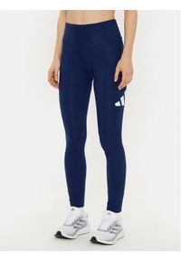 Adidas - adidas Legginsy Essentials Big Logo JH1184 Granatowy Slim Fit. Kolor: niebieski. Materiał: bawełna